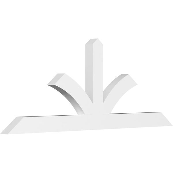 Ekena Millwork Richland Architectural Grade PVC Gable Bracket, 96"W x 36"H x 4"D x 6"F, 9/12 Pitch GBP096X36X0406RIC00 - main